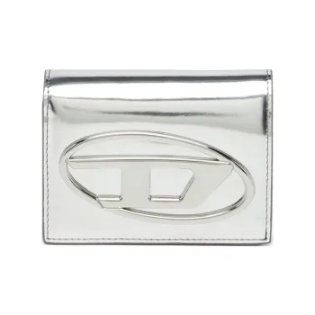 DIESEL Cow Leather Wallet Women's Silver