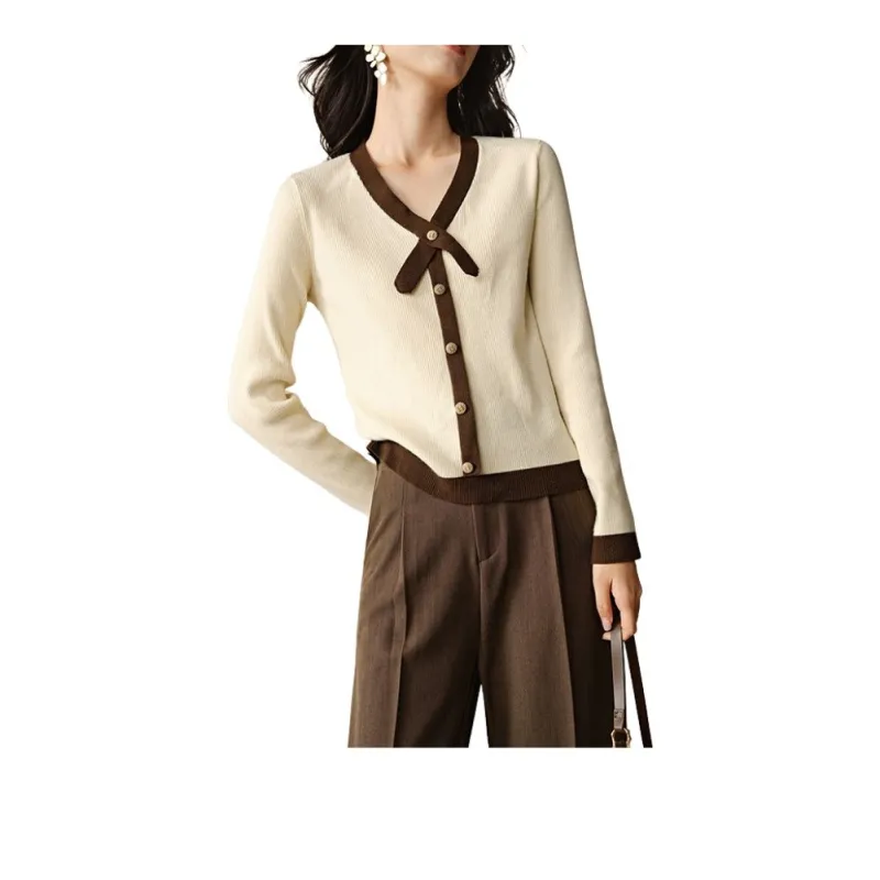 Late White Knitwear Women's Beige Apricot-2