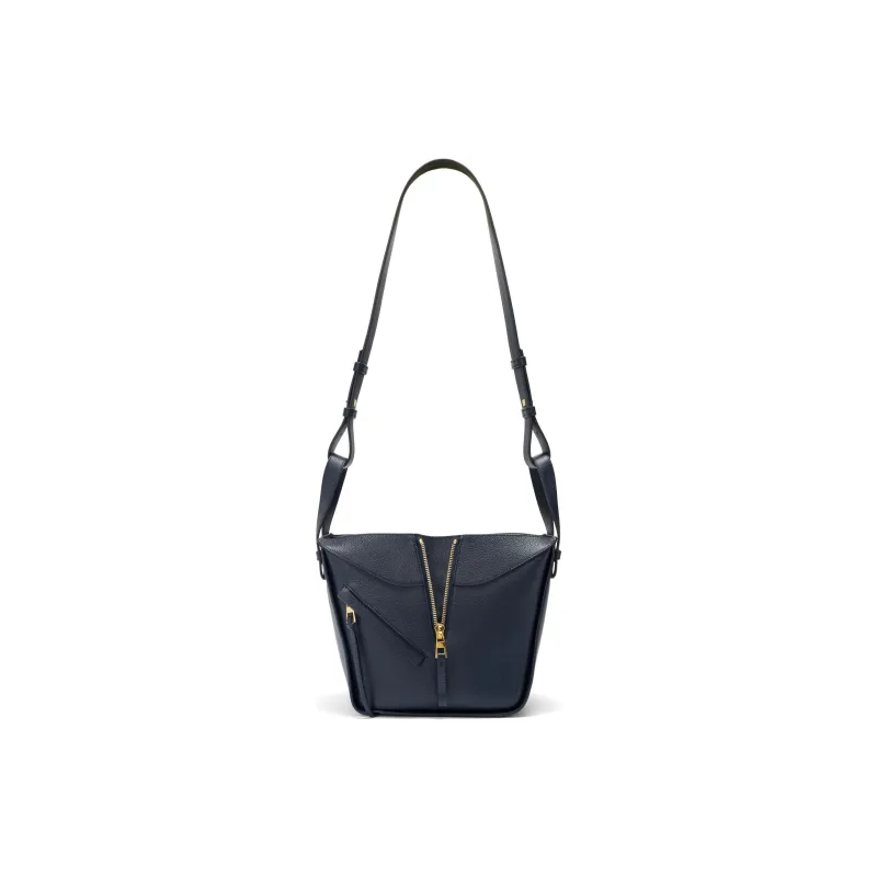 LOEWE Hammock Soft Grained Calfskin One Shoulder Handbags Women's Dark Marine Blue-3