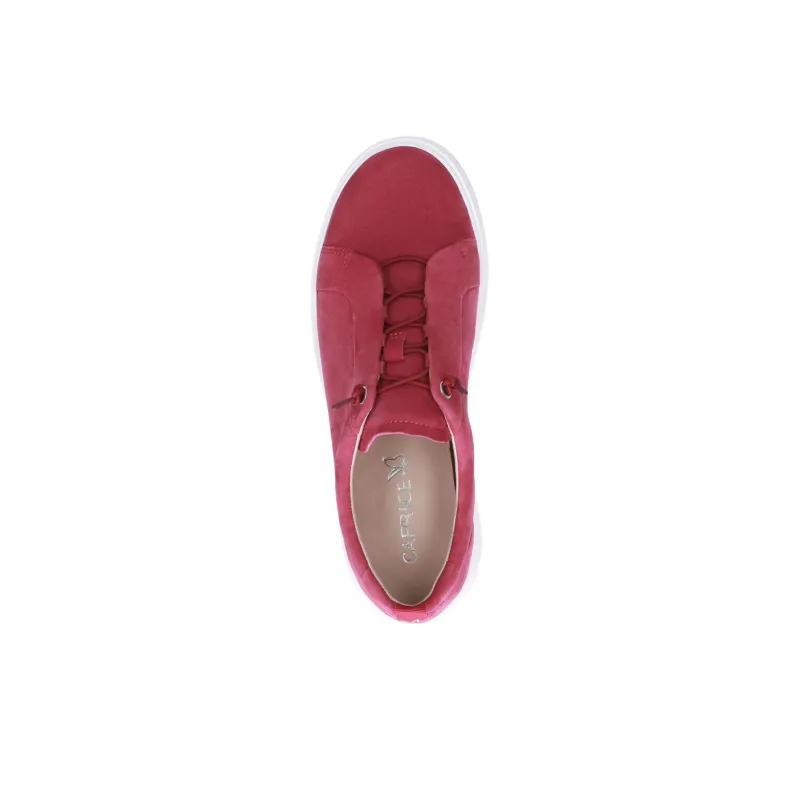 CAPRICE Anti-Slip Wear-Resistant Low-Top Skateboard Shoes Women's Rose Red-3
