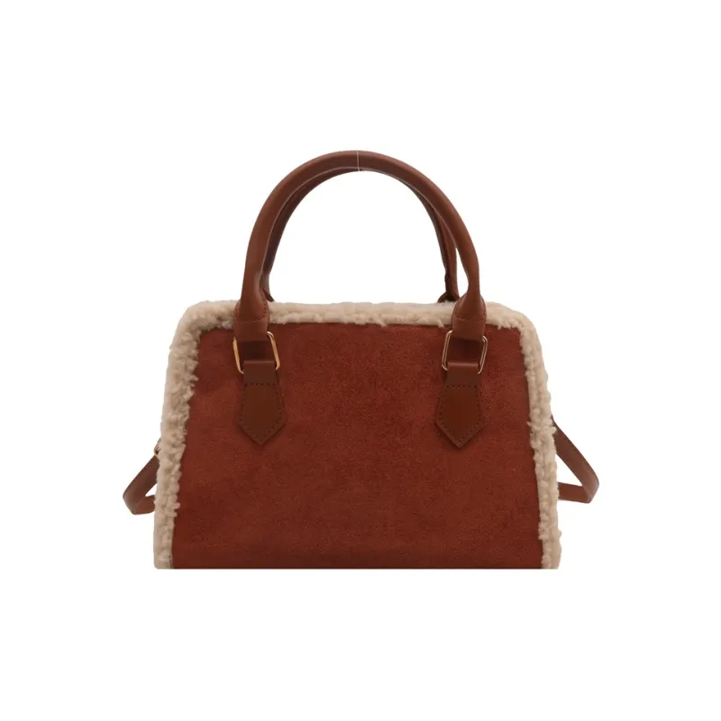 Yalu Velour Handbags Shoulder Bag Crossbody Bag Regular Women's Coffee/Brown/Black/Red-6