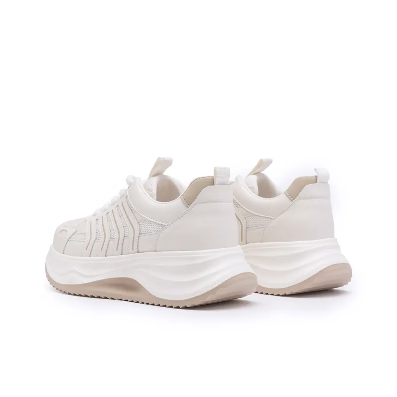 Ritai Abrasion Resistant Low Top Casual Shoes Women's Beige Apricot-3