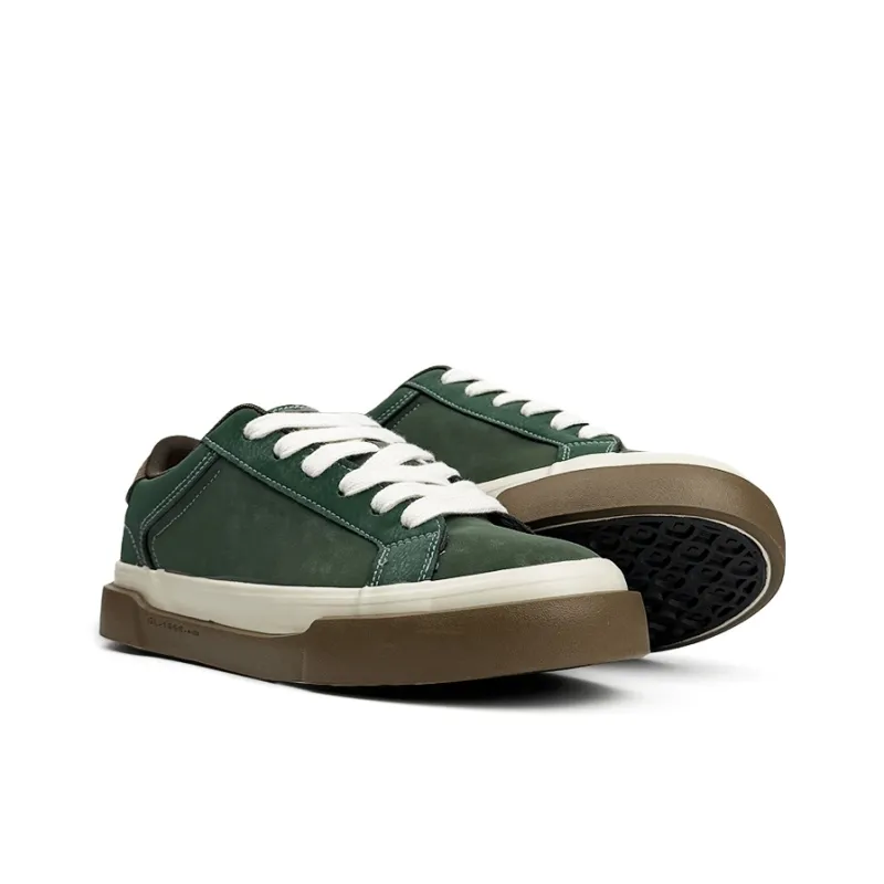 Mengsai Cushioning, Wear Resistant Low Top Skateboard Shoes Unisex Vintage Green-2