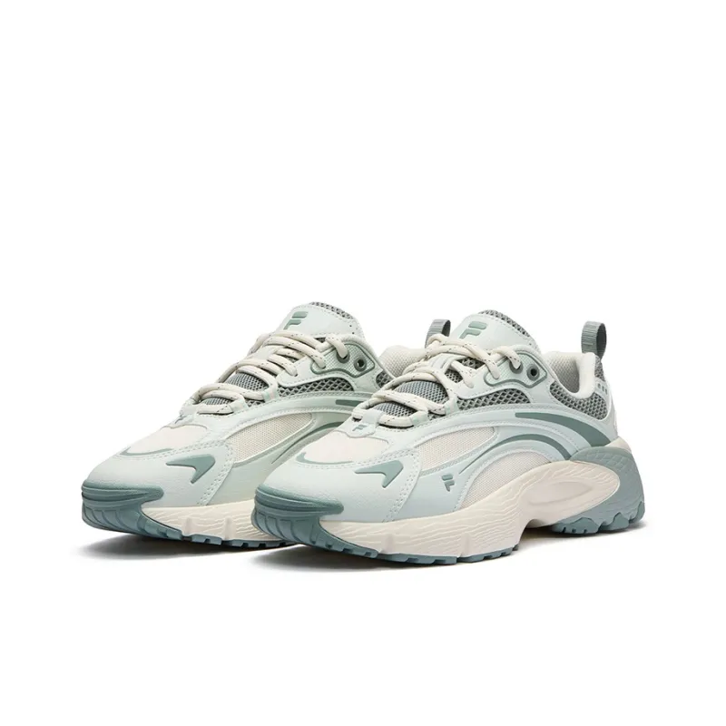 FILA FUSION Cushioning Low-Top Running Shoes Women's Cream Green-2