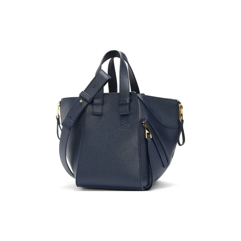 LOEWE Hammock Soft Grained Calfskin One Shoulder Handbags Women's Dark Marine Blue-1