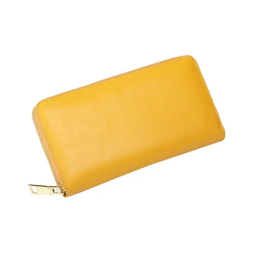 DOSRFINI Cow Leather Clutches Wallet Regular Unisex Black/Yellow/Burgundy/Brown/Green/Gold