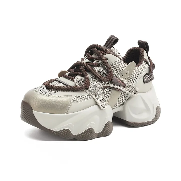 DAPHNE Anti-Slip And Wear-Resistant Breathable Low-Top Chunky Sneakers Women's-4