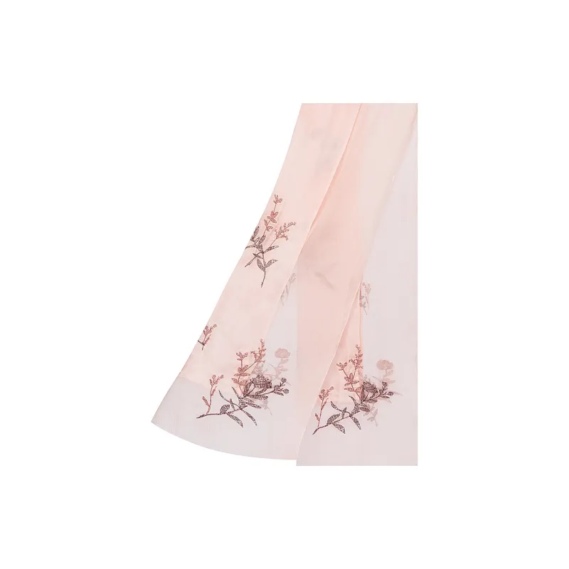 Shanghai Story 100% Mulberry Silk Scarves Women's If Flower Branch Collection-6