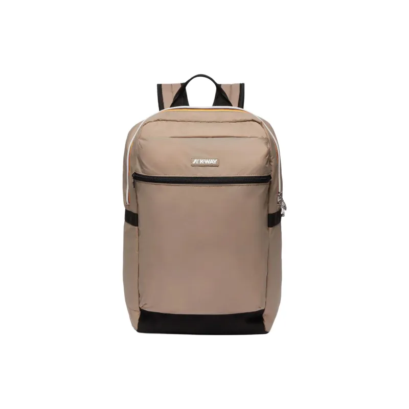 K-WAY Nylon Backpack Unisex Beige-0