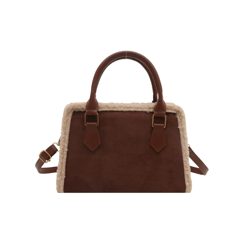 Yalu Velour Handbags Shoulder Bag Crossbody Bag Regular Women's Coffee/Brown/Black/Red-1