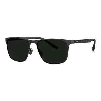BOLON Stainless Steel Carbon Fiber Square Sunglasses Men's