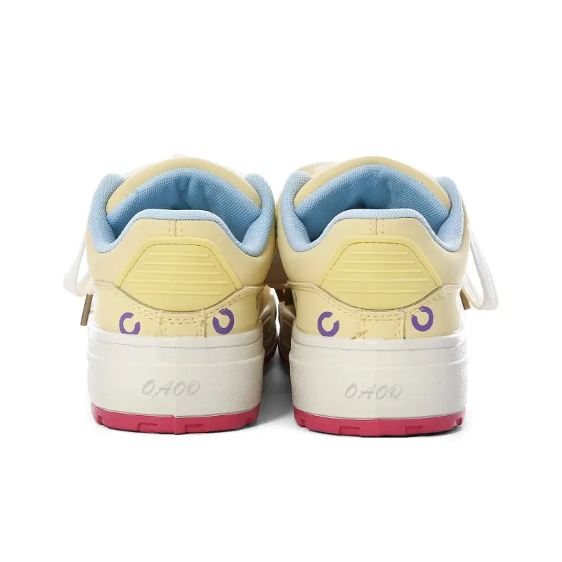 OAOQ Slip Resistant, Abrasion Resistant, Lightweight, Breathable, Height Increasing Low Top Skateboard Shoes Women's-21