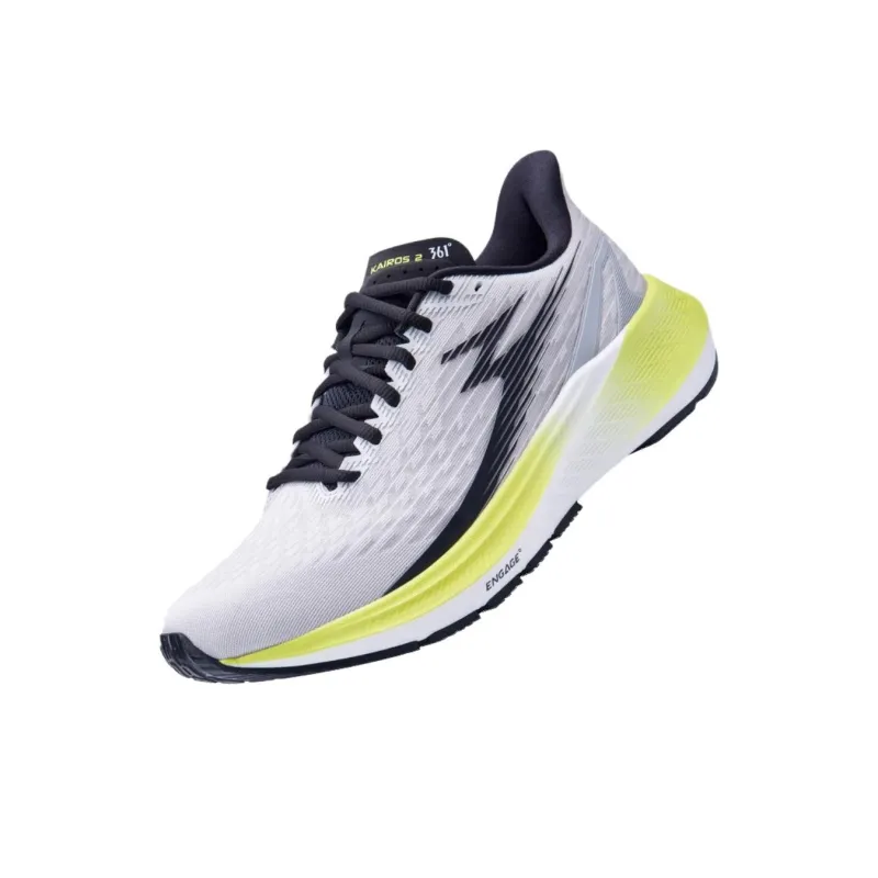 361° Anti Slip Wear Resistant Low Top Running Shoes Unisex Gray Black-2