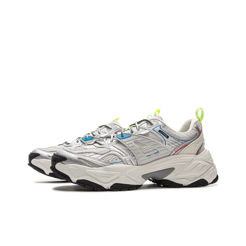 LiNing Red Sugar 2 Anti-Slip And Wear-Resistant Breathable Low-Top Casual Shoes Men's Silver Gray-2