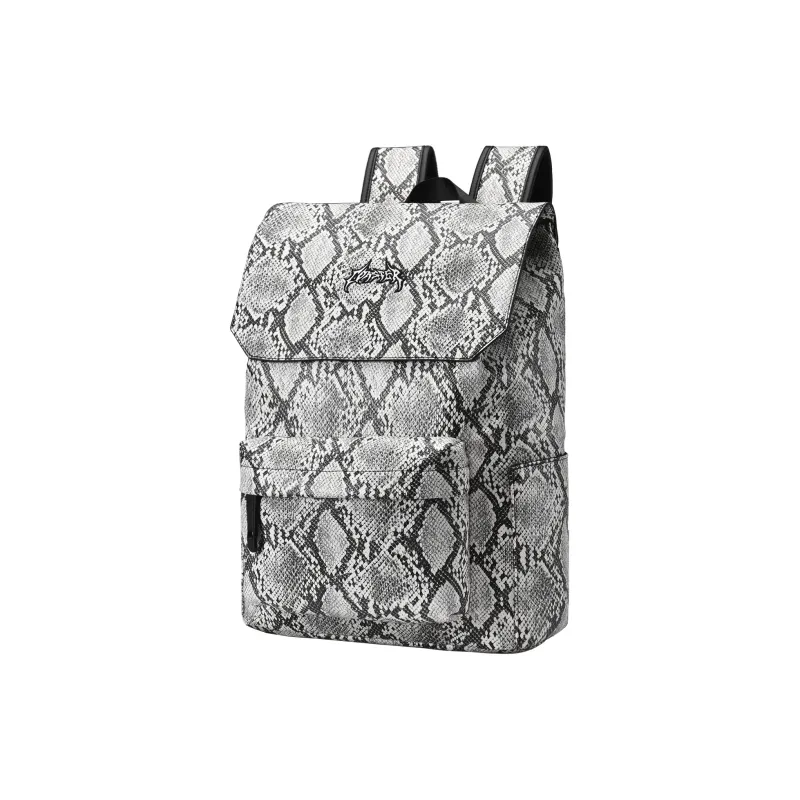 GLORY&CO PVC Backpack Large Size Unisex Gray White-0