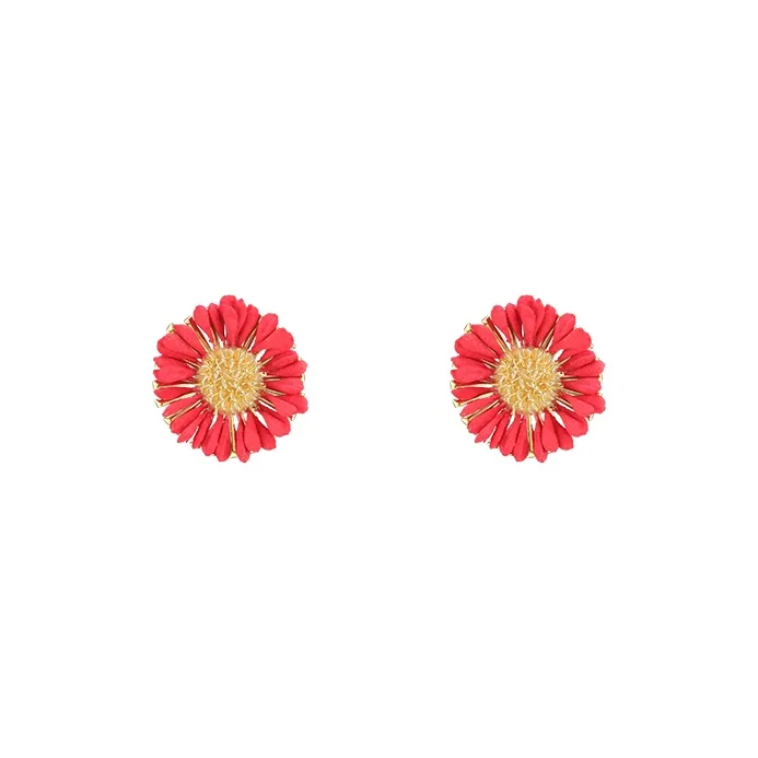 Peach Tea Iron Stud Earrings Women's-2