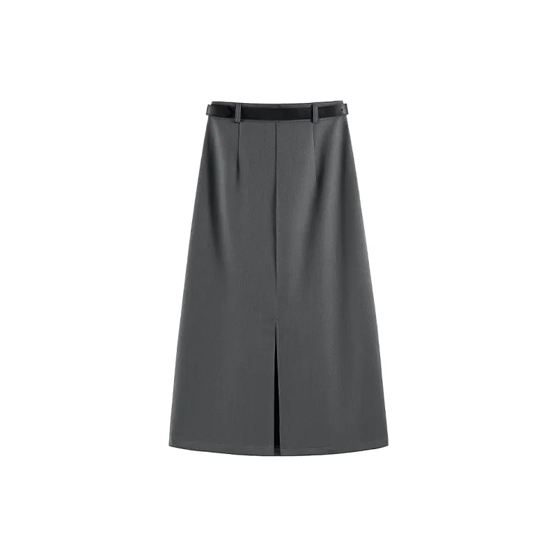 TOUCH Casual Long Skirt Women's Gray-1