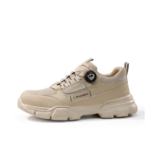 Blue Gull Shield Impact Resistant Lightweight Rebound Low Top Outdoor Shoes Unisex Khaki