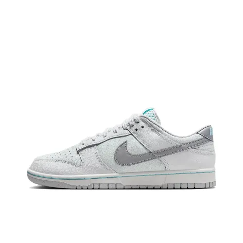 Nike Dunk Anti Slip Wear Resistant Low Top Skateboard Shoes Unisex White Gray