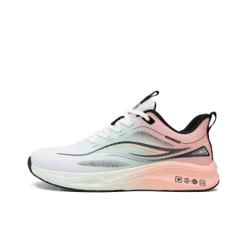Warrior Cushioning Abrasion Resistant Breathable Low Top Casual Running Shoes Men's Gray Green Pink
