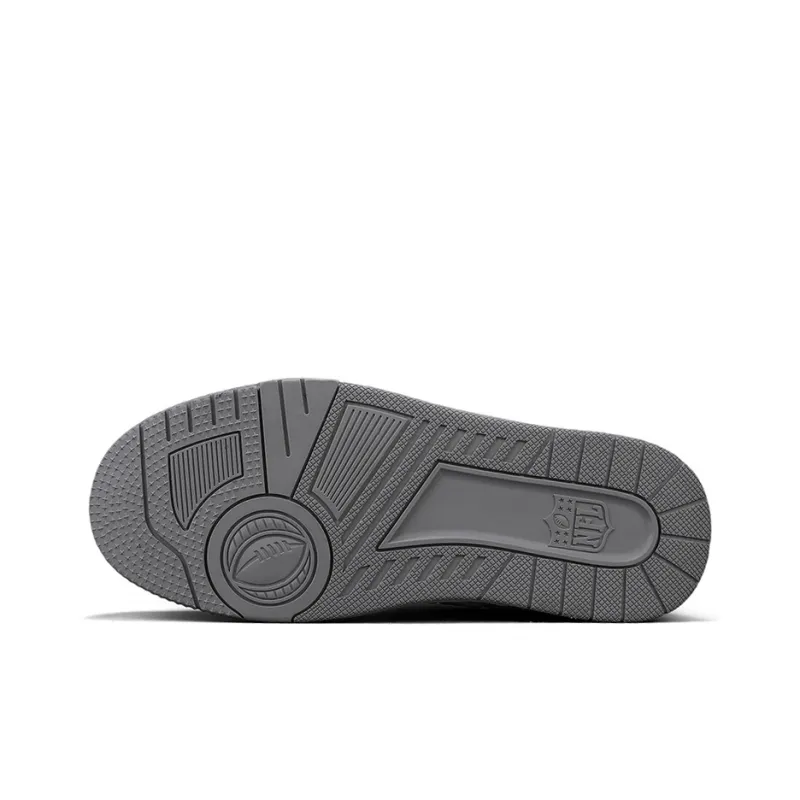 NFL Coverage Slip Resistant Cushioning Wear Resistant Lightweight Low Top Skateboard Shoes Unisex White Gray-5