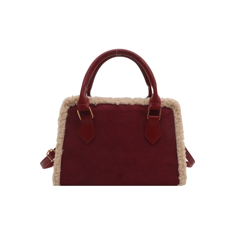Yalu Velour Handbags Shoulder Bag Crossbody Bag Regular Women's Coffee/Brown/Black/Red-19