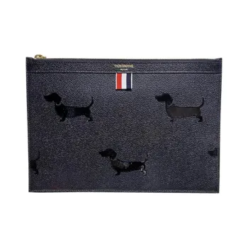 THOM BROWNE· Cow Leather Clutch Men's Black