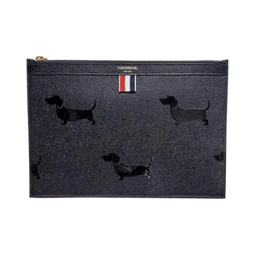 THOM BROWNE· Cow Leather Clutch Men's Black