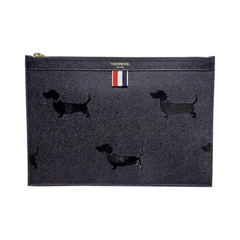 THOM BROWNE· Cow Leather Clutch Men's Black-0