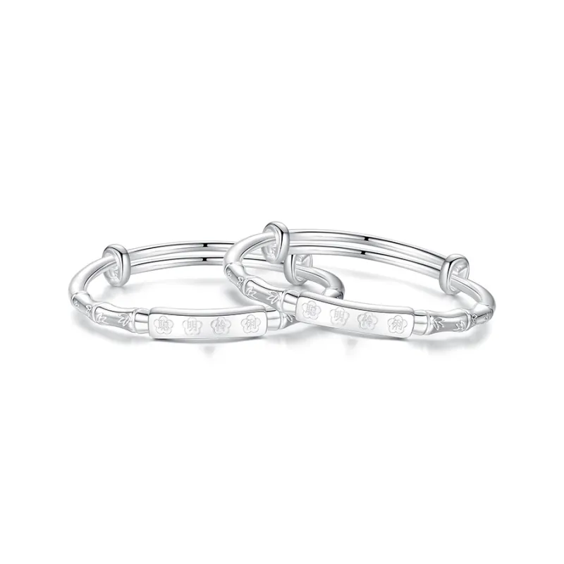 Furunlai 999 Fine Silver Bangles Kids'-3