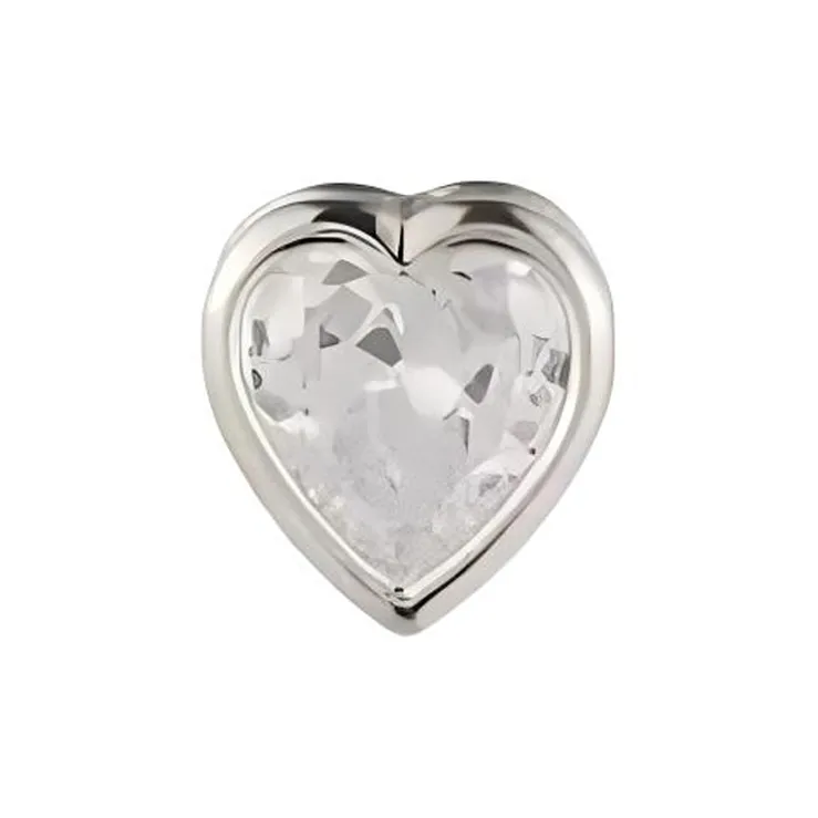 Givenchy Crystal Titanium Column Metal Stud Earrings Unisex Silver-2