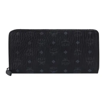 MCM Essential Visetos Origina Leather Coin Purse Men's Black