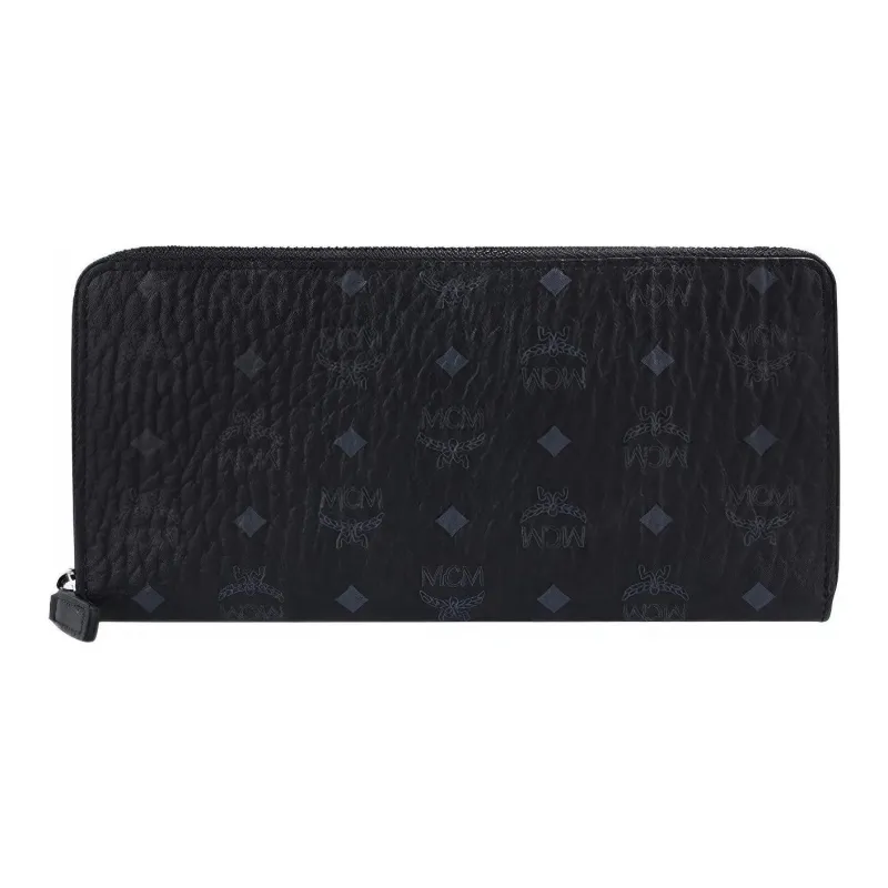 MCM Essential Visetos Origina Leather Coin Purse Men's Black-0