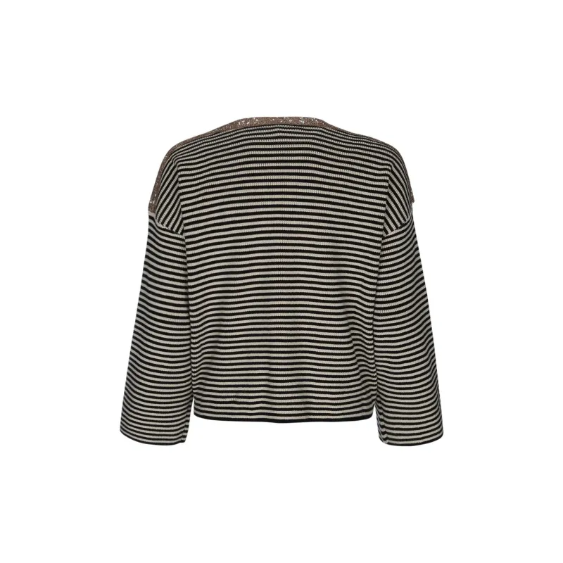 Brunello Cucinelli Embellished Striped Jumper-1