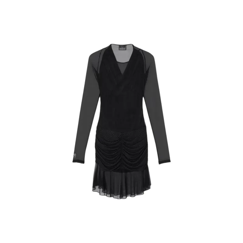 VERSACE JEANS COUTURE Long Sleeved Dress Women's Black-1