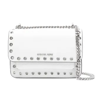 MICHAEL KORS Leather Crossbody Bag Shoulder Bag Small Size Women's White