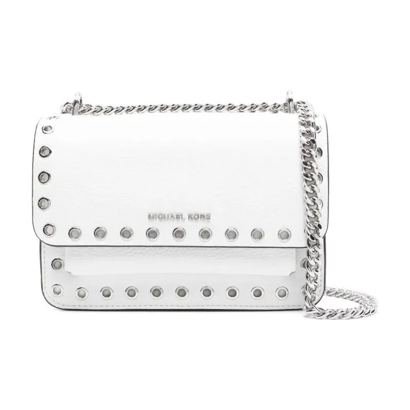 MICHAEL KORS Leather Crossbody Bag, Shoulder Bag Trumpets Women's White-0
