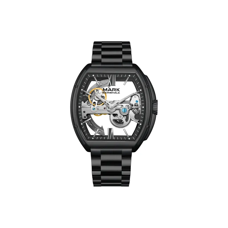 FAIRWHALE Automatic Mechanical Movement Metal Strap Watch Men's Watches White Dial-1