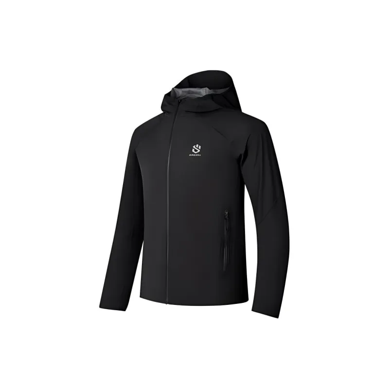 QIAODAN Windproof Windbreaker Jacket Men's Black-0