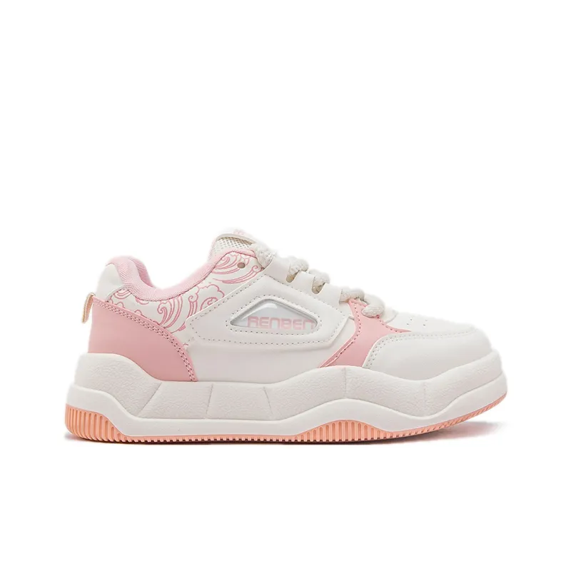 Humanism 1986 Cushioned Wear-Resistant Lightweight Supportive Height Increasing Low-Top Skateboard Shoes Women's-12