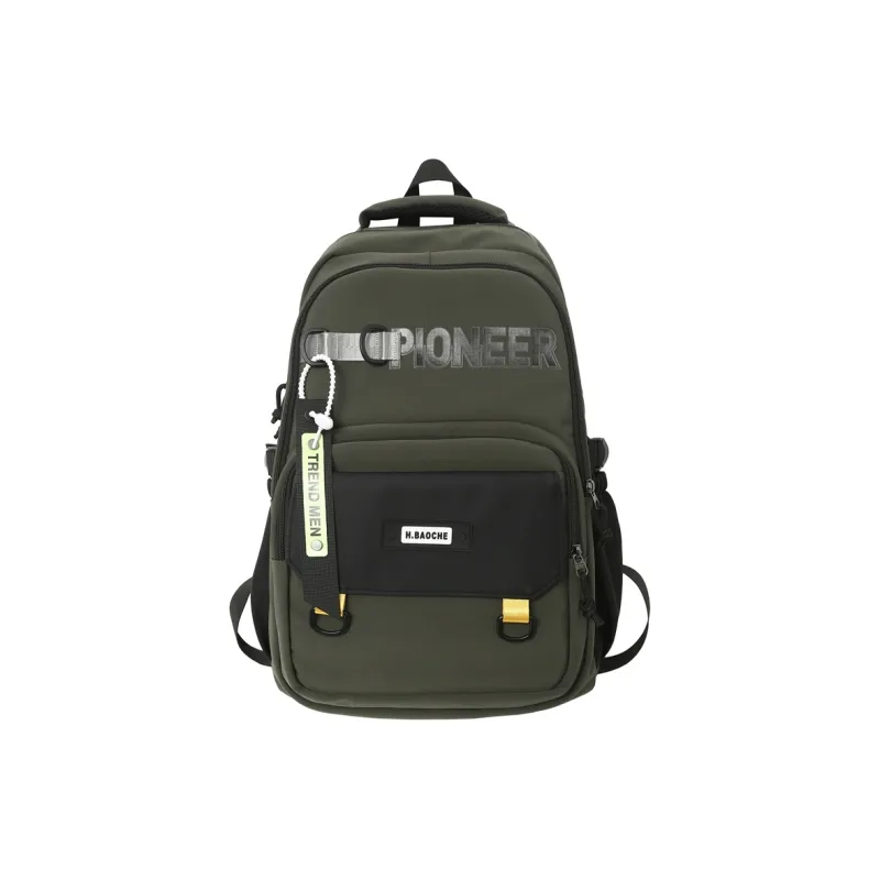 GOBLIN SHARKS 1759 Nylon Backpack Regular Unisex Black/Green/Khaki/Light Gray/Dark Gray-7