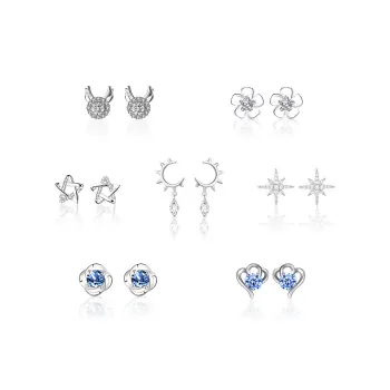 DJIN 999 Fine Silver Stud Earrings Women's