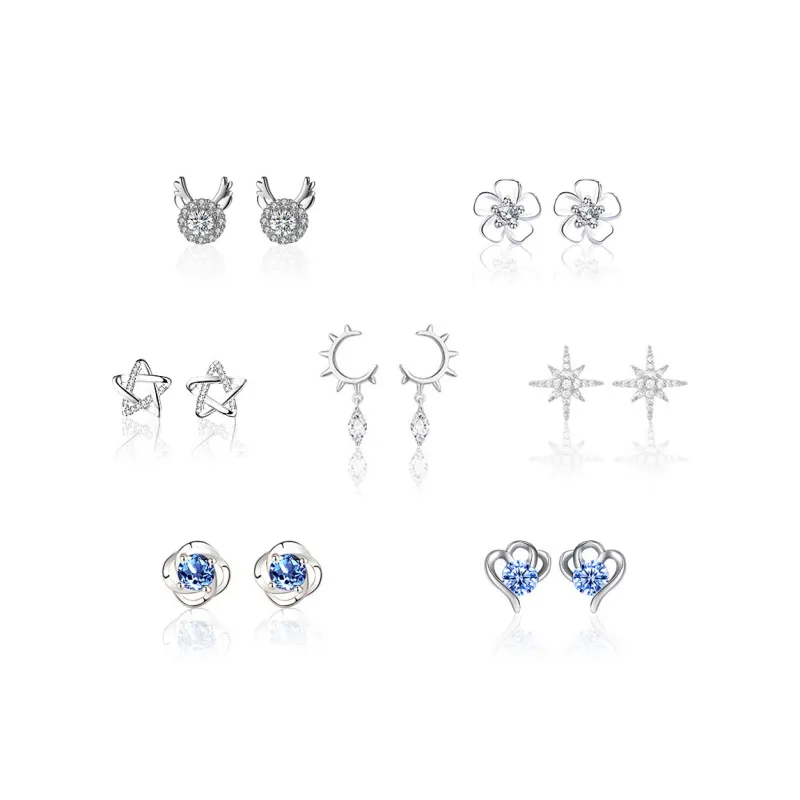DJIN 999 Fine Silver Stud Earrings Women's-0