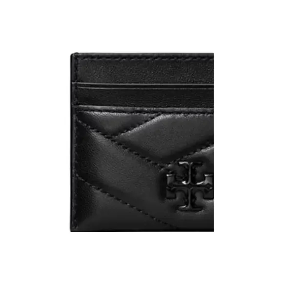TORY BURCH Kira Leather Card Holder Women's Black-4