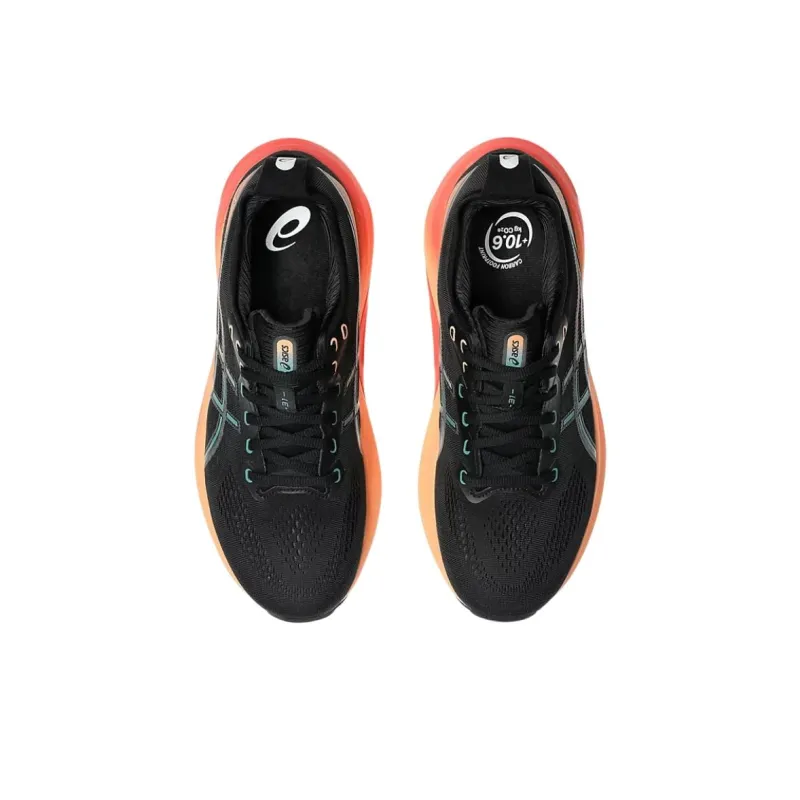 Asics Gel Kayano 31 Anti Slip Wear Resistant Low Top Running Shoes Men's Black Orange-4