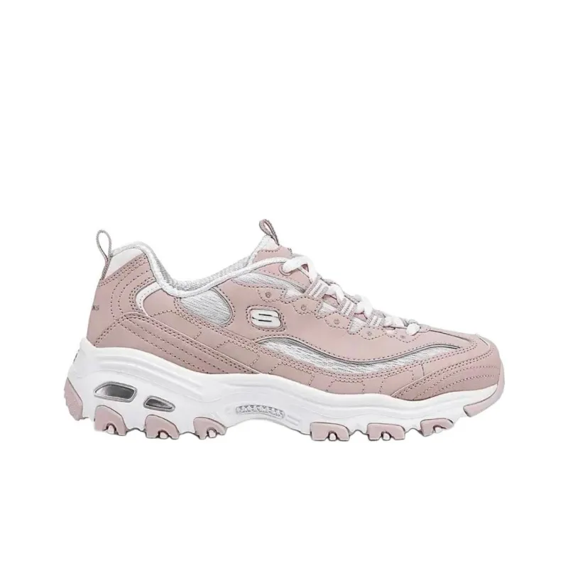 Skechers DLITES Anti Slip Wear Resistant Low Top Chunky Sneakers Women's Pink-1