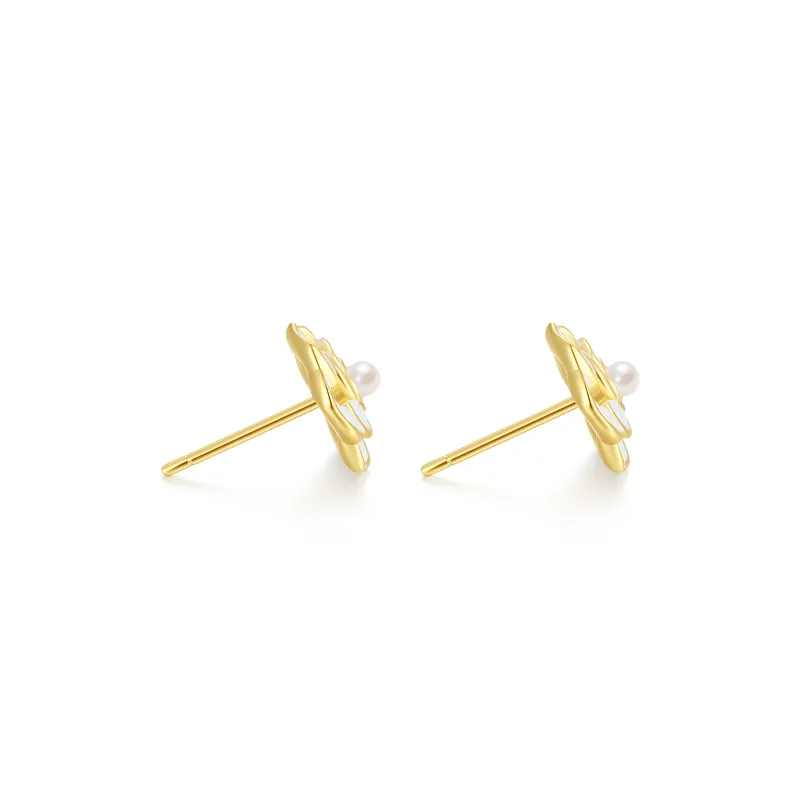 CLARKIA FLOWER 925 Sterling Silver Stud Earrings Women's-4