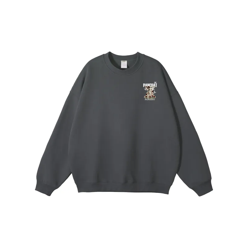 Pancoat Sweatshirt Unisex White-10