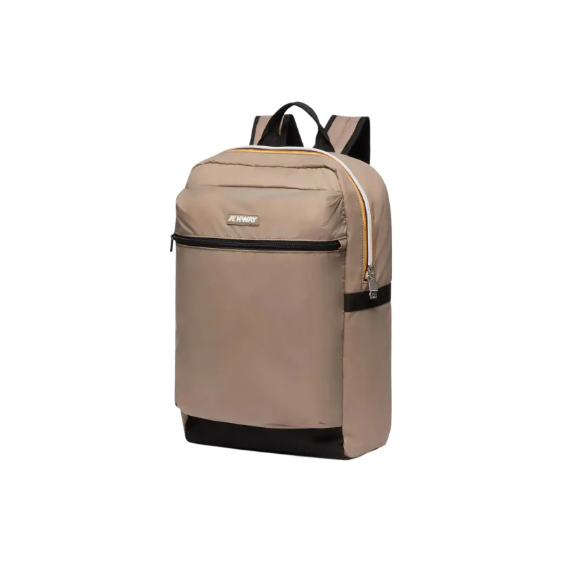 K-WAY Nylon Backpack Unisex Beige-1
