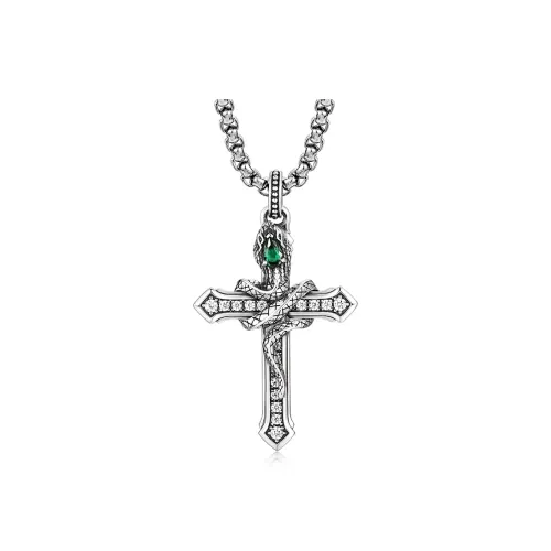IDEAGEMER 925 Sterling Silver Necklaces Men's